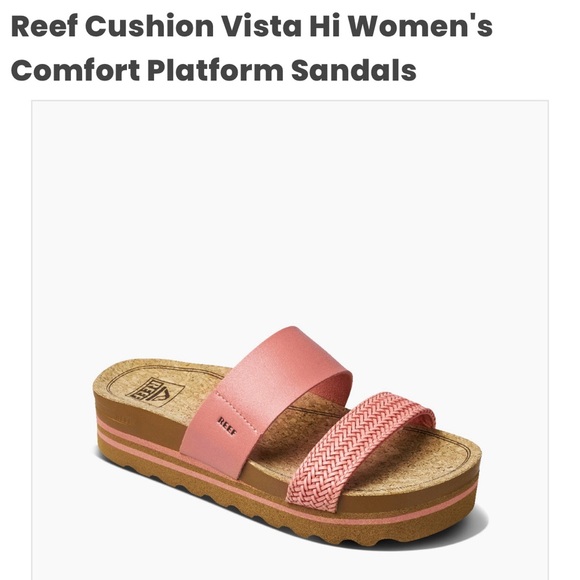 REEF Cushion Vista Hi Comfort Platform Sandal - Picture 8 of 10